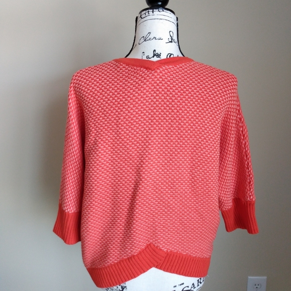 CAbi Sweaters | Cabi Orange Full Zip 34 Sleeve Sweater Size M | Poshmark